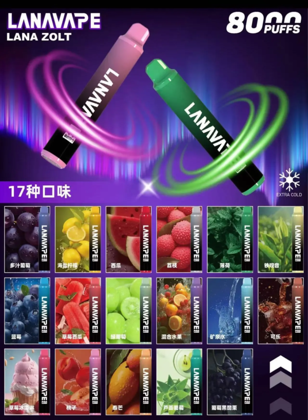 LANA 抛棄式8000口一次性✨可充電🔋超大容量👍時尚單品🔥活動 【滿8送1請備注口味】