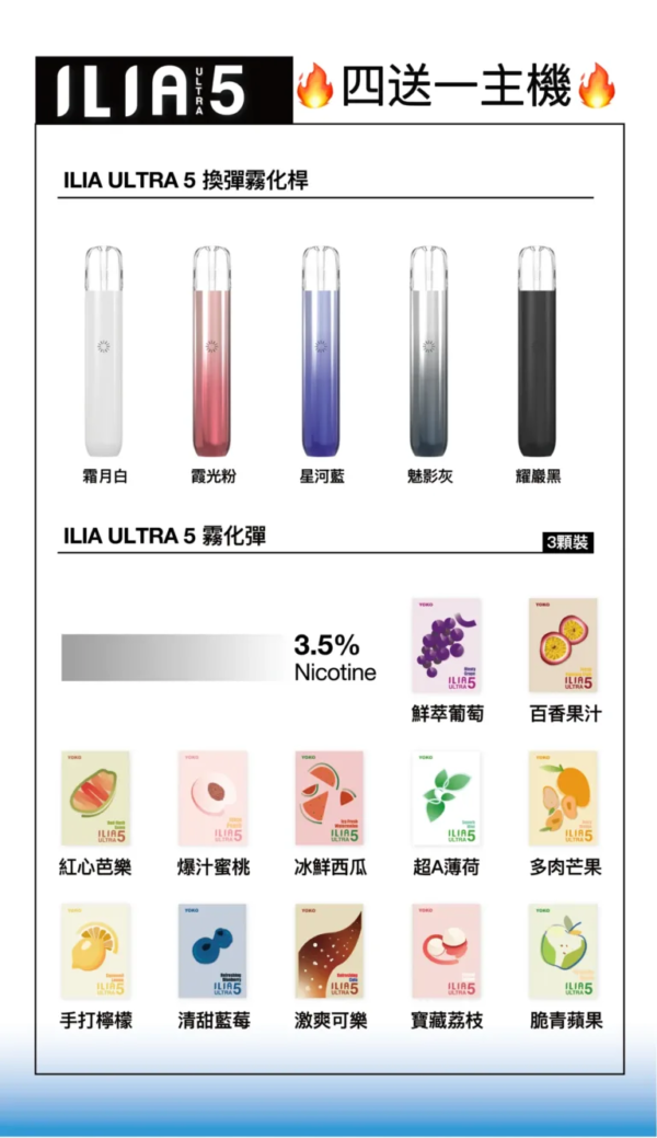 微信图片_20250404151341 ILIA哩亞五代煙彈 ✨五代煙彈 🔥一盒三入👍 限時活動 【滿四盒送一盒蛋 隨機口味】
