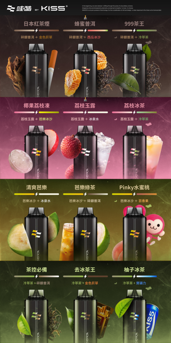 新品上市【WAGOO❣️哇酷拋棄式6500口❣️】by KIS5 的高端品牌 【滿7送1請備注口味】